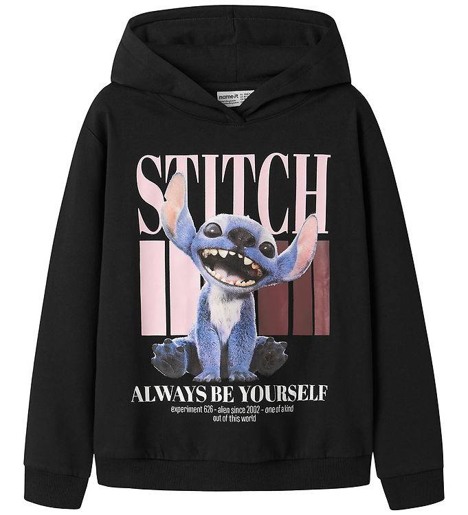 Name It Hoodie - NkfAda - Svart - Name It - 7-8 år (122-128) - Hoodie
