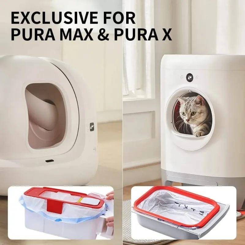 För självrengörande kattlåda PETKIT PuraX PuraMax Ersättningssopsäck - 5 rullar Bärbar kattlåda Avfallsbehållarpåse