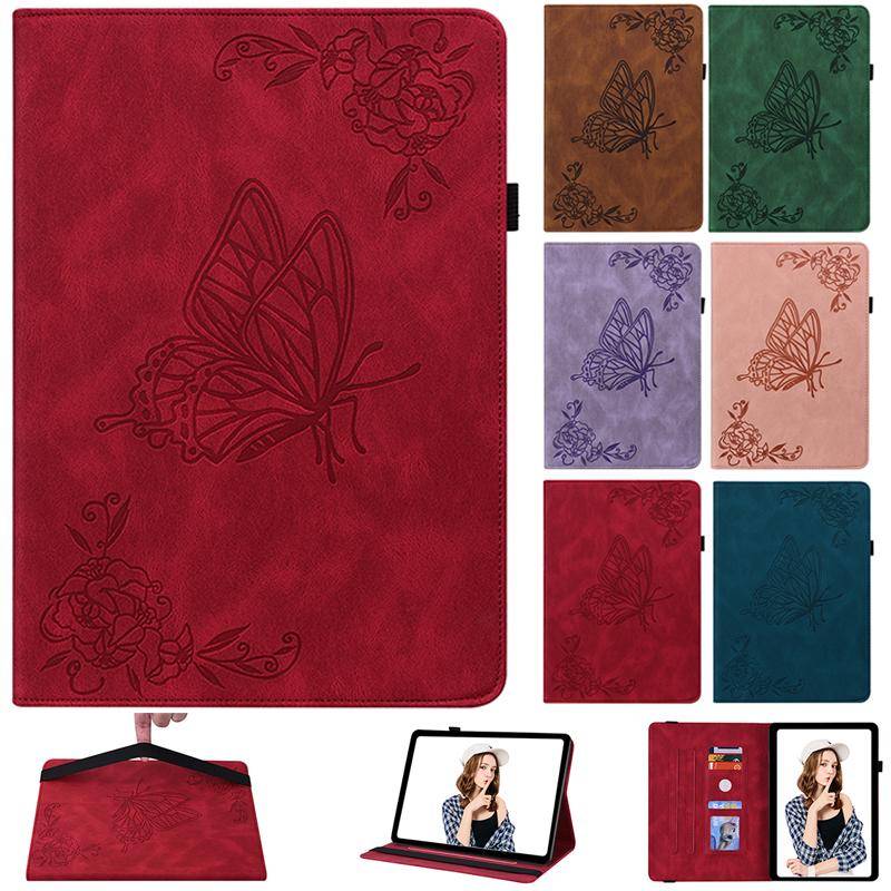 Läderfodral för Samsung Galaxy Tab A11 A9 + 8.7 Plus S5e T720 Surfplattefodral Tab A 10.1 T510 A8 X200 X115 10.5 A7 Lite 10.4 Fodral röd