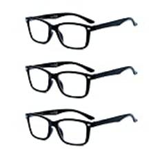 Suertree Fjädergångjärn (3-pack) läsglasögon synhjälp ögonoptik glasögon läshjälp för kvinnor och män från 1,75 x BM151, 1.75x Dioptrien