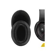GEEKRIA QuickFit Protein läder ersättningsöronkuddar för Sennheiser GAME ONE, SPEL ZERO, PC360, PC363D, PC373D hörlurar öronkuddar, headset öronkuddar, öronkuddar reparationsdelar (svart)