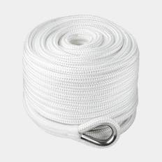 Blyad ankarlina med rostfri kaus NOCK Norrpada, 24-flätad polyester, Ø16 mm, 40 meter (bly 15 meter), vit