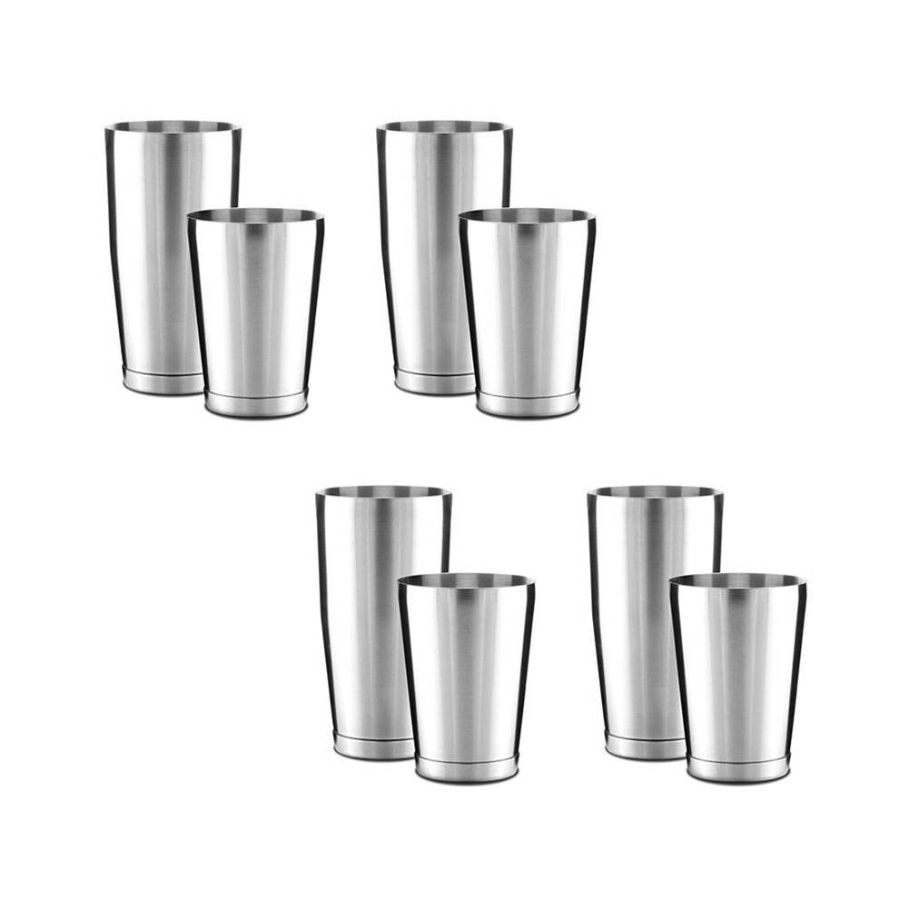 4X Premium Cocktail Shaker Set-Piece Pro Boston Shaker Set Unweighted Martini Drink Shaker Made From Stainless Steel 304