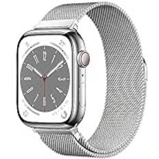 Original Milanese Loop Kompatibel med Apple Watch Armband 38mm 40mm 41mm 42mm 44mm 45mm 46mm 49mm, Kvinnor & Män Magnetiskt Armband för iWatch Ultra 2/Ultra, SE/SE 2, Serie 10 9 8 7 6 5 4 3 2 1