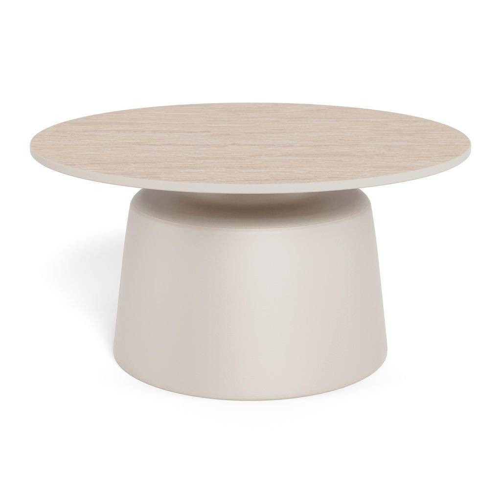 SOFFBORD i metall, keramik 45/45/47,5 cm - beige, grå