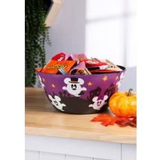 Disney Mickey Tossed Ghost Black Bamboo Salad Bowl