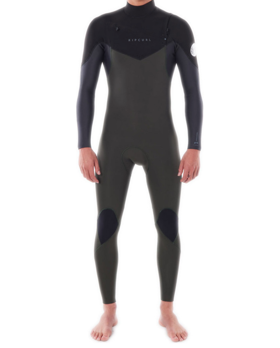 Rip Curl Dawn Patrol Mörkgrön 4/3 Chest Zip Våtdräkt - LT (LT)
