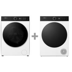 Hisense Wf5i1045bwq + Dh5i804bwcd Tvättmaskiner Och Torktumlare Paket