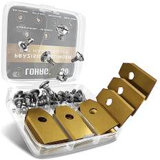 lohag® 30er Set Premium Mähroboter Messer - Ersatzklingen aus Edelstahl mit Titancarbid-Beschichtung, inkl. Schrauben - Kompatibel mit Husqvarna, Gardena, Yard Force, Ferrex, McChulloch, Navimow
