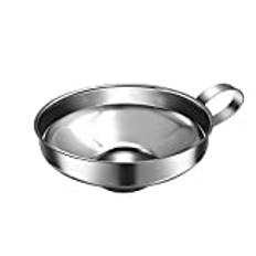 Rostfritt stål tratt sylt stor öppning kök påfyllningstratt, stor diameter justerbar konserveringstratt sylttratt för bönor vätska olja sylt salladssås, 15 cm