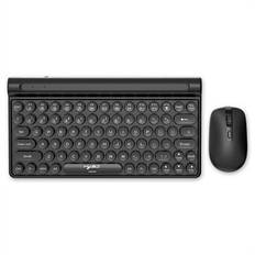 HXSJ MK220 Tyst tangentbordsset med 1600DPI-mus, Dual Mode 2.4G+Bluetooth 5.1 78-tangenters trådlöst tangentbord