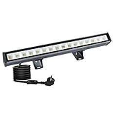 CREATESTAR LED strålkastare varm vit utomhus 48 W, 3 000 K Wallwasher utomhus, 4 800 LM utomhusstrålkastare LED Wallwasher ljus bar IP66 vattentät strålkastare för landskap gård trädgård innergårdar