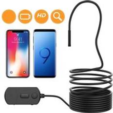 3.5m kabel endoskop inspektionskamera med ljus iphone android - wifi avloppskamera orm för röravlopp- usb fiberoptik pq301 - 5.5mm