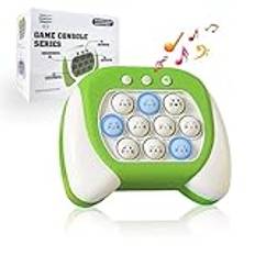 Quick Push Push Bubbles Spelkonsol, Puzzle Pop Light Up Game, Pop it Game, dekompression Advance Game Machine pussel, Quick Push Game, Hand-öga-koordinationsspel (grön)