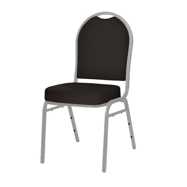 Alice stol (Silvergrå lack/svart tyg)