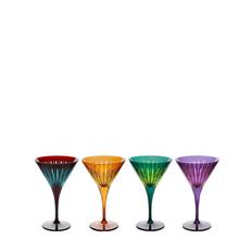 Set Of 4 Prism Martini Glasses