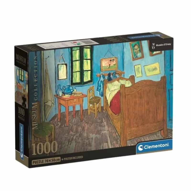 Art Van Gogh Sovrum i Arles 1000-bitars kompakt pussel från Clementoni