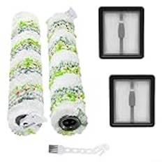 Yuanpgky Reservdelar kompatibla med CrossWave, 2-pack borstrulle med flera ytor + 2-pack dammsugarfilter + 1 liten borste för Bissell dammsugare