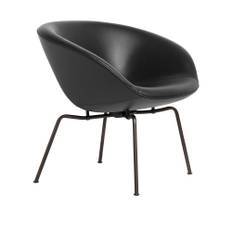 Fritz Hansen - The Pot Lounge Chair Leather Black - Fåtöljer - Arne Jacobsen - Läder