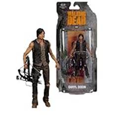 Bizak McFarlane The Walking Dead Daryl Dixon 12 cm ledad figur, 20 artikulationspunkter för poser, med tillbehör och bokmärken, för samlare och fans, (64384341)