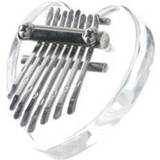 8 tangenter mini kalimba bärbart tummen piano transparent tummen piano passar för barn vuxna nybörjare professionell musik