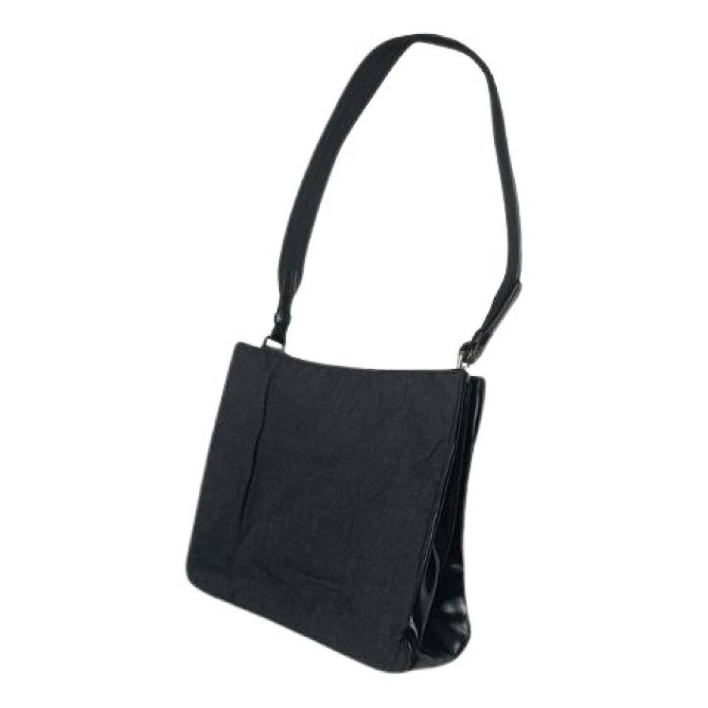 Prada Vintage Pre-owned Cotton Skuldertaske - Vintage - Dame - Grå - ONE SIZE - Uld