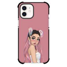 Ariana Grande Phone Case For iPhone Samsung Galaxy Pixel OnePlus Vivo Xiaomi Asus Sony Motorola Nokia - Ariana Grande Cute Cartoon Art On Pink Background