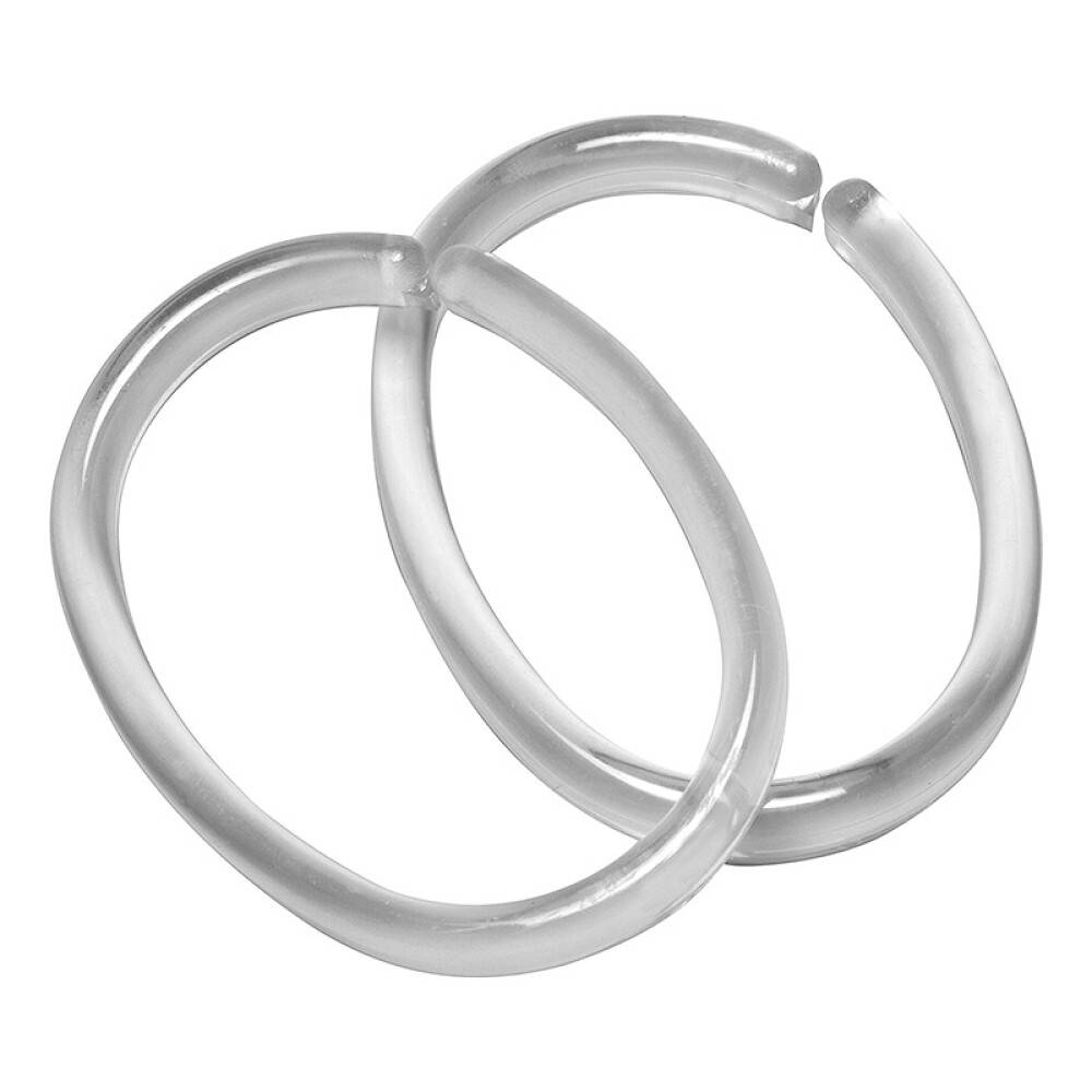 DUSCHDRAPERIRINGAR SEALSKIN CLIPS PLASTTRANSPARENT
