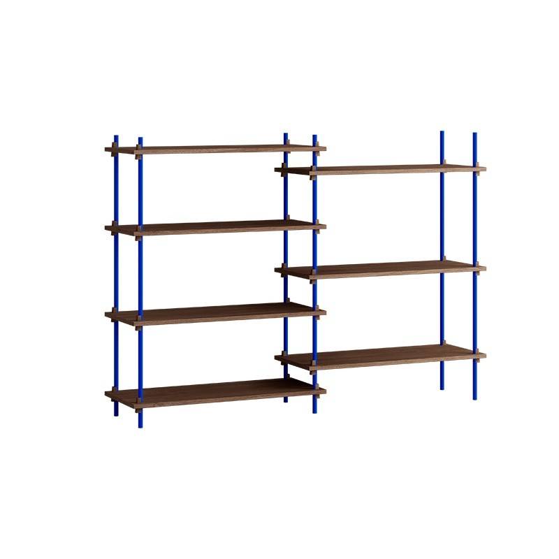 Moebe Shelving System - s.115.2.A Røget eg/Deep Blue