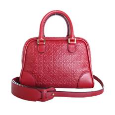Loewe Pre-owned, Vintage , Dame, Rød, ONE SIZE, Uld, Brugt Hængekøje Lille Anagram Kalveskind Rød