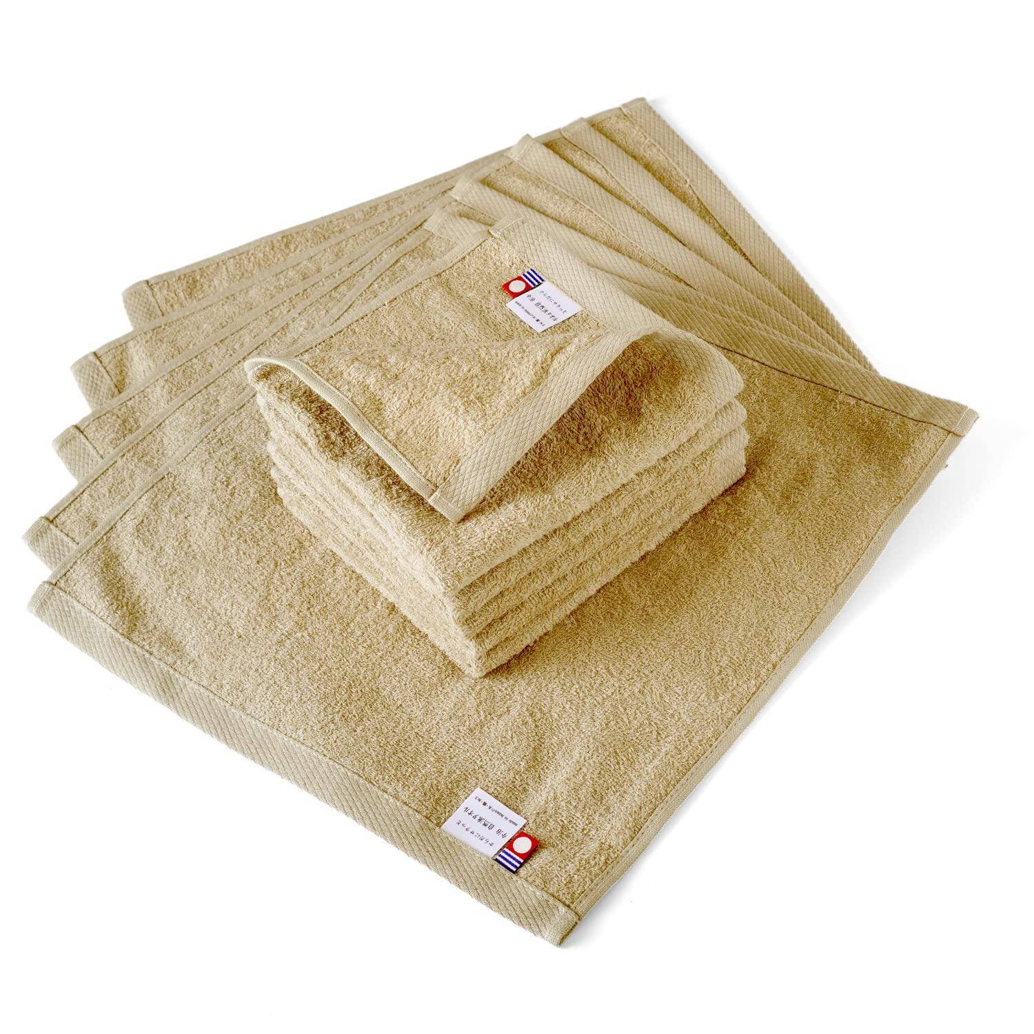 Facial Washing Hand Imabari Natural Imabari Set of Made in Oshibori Facial Quick Room Cotton of [oruta] Towel, Certified, Towel, 10, Japan, Wipe,