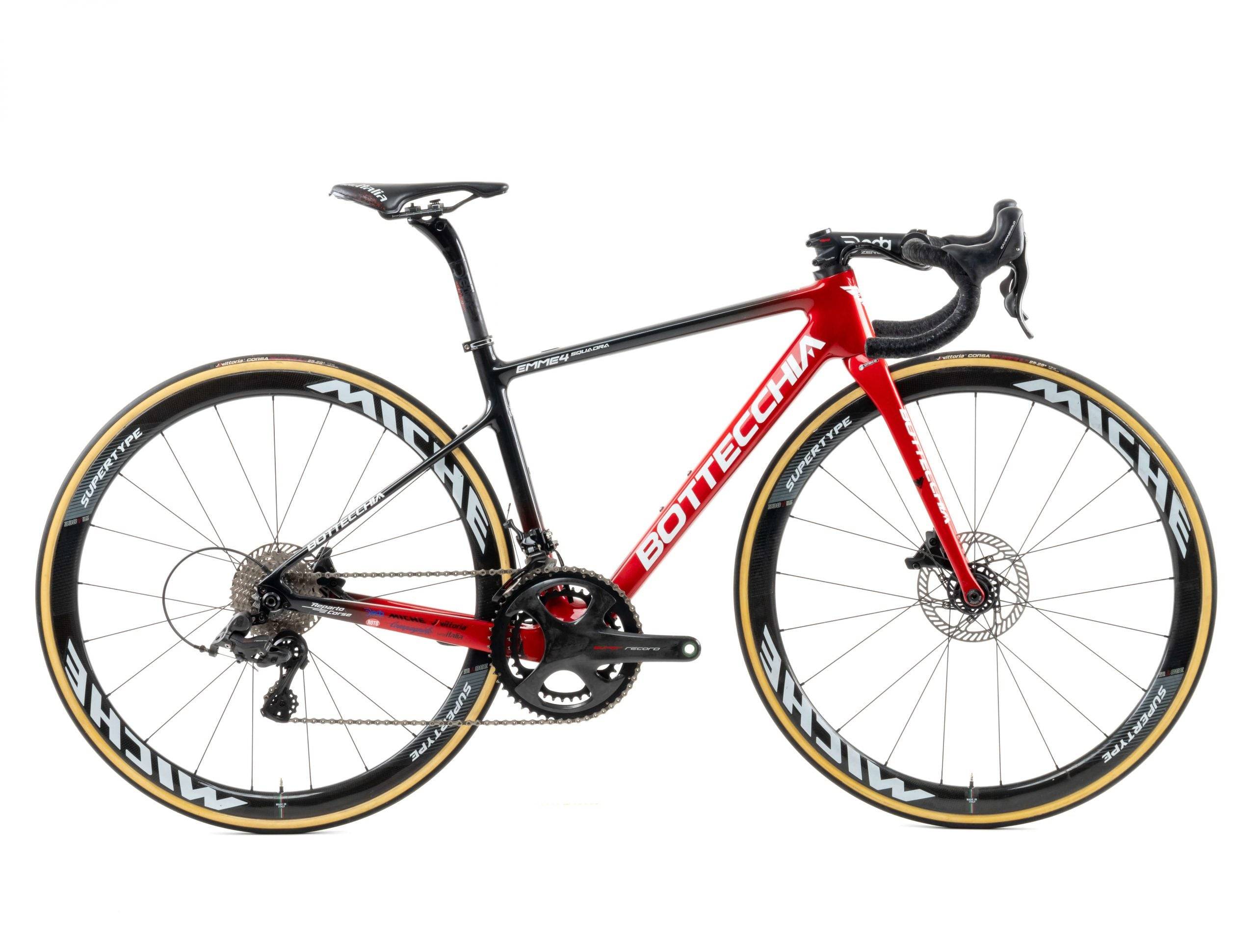 Bottecchia Emme 4 Squadra 2022 - Campagnolo Super Record WRL 2x12sp Power Meter - Miche Supertype 338T DX - 002 / 44 / red/black (44)