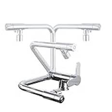 folding tap 3 way kitchen tap chrome drinking water tap dual handle kitchen sink mixer taps, c, dual mode