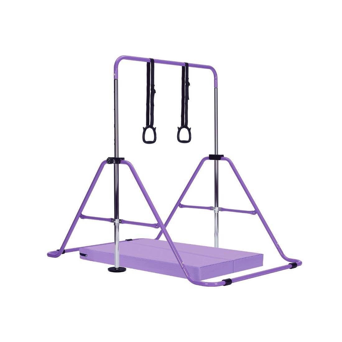 TEMU Gymnastics Bar Adjustable Gymnastics Bar Training Bar Gymnastics Equipment Gymnastics Bars For Home With Gymnastics Grips Wristbands Ground Nail Exercise Mat