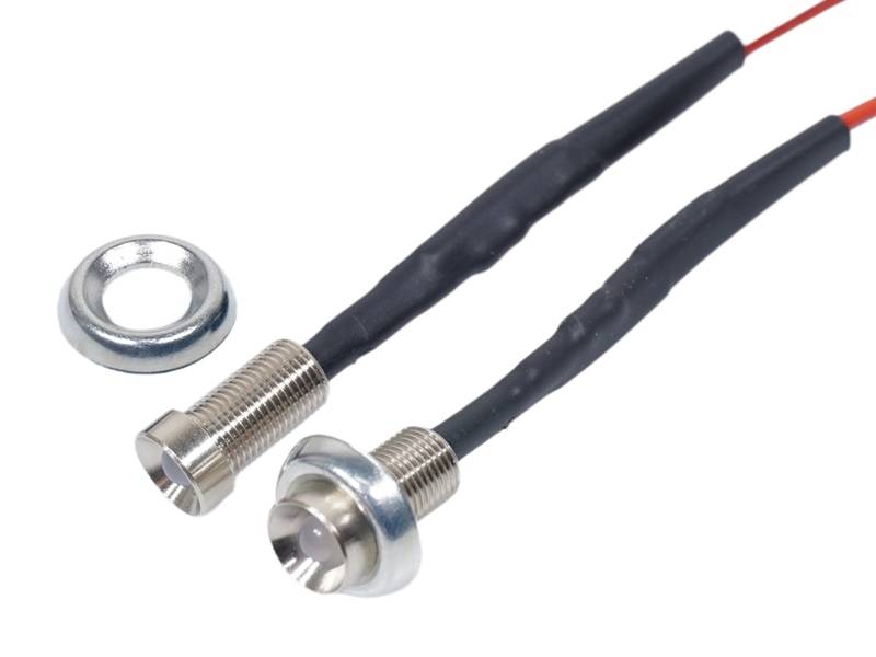 5 stk. LED Mini Spot 24V - Krom ramme, Gul