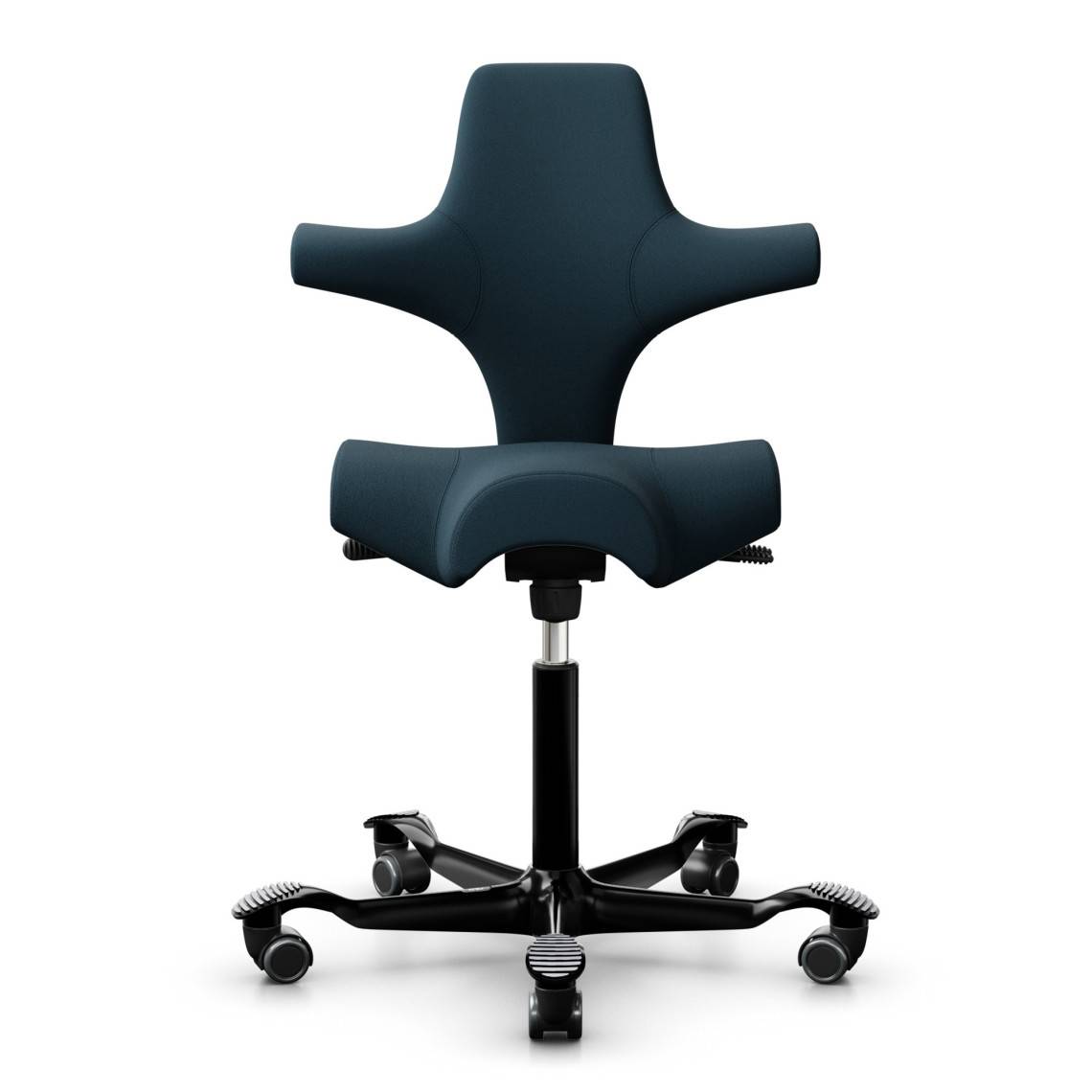 HÅG Capisco 8106, Ergonomisk kontorsstol, Färg Mörkblå (SC66194), Underrede Svart, Liftomat 265 mm, Fotring Nej