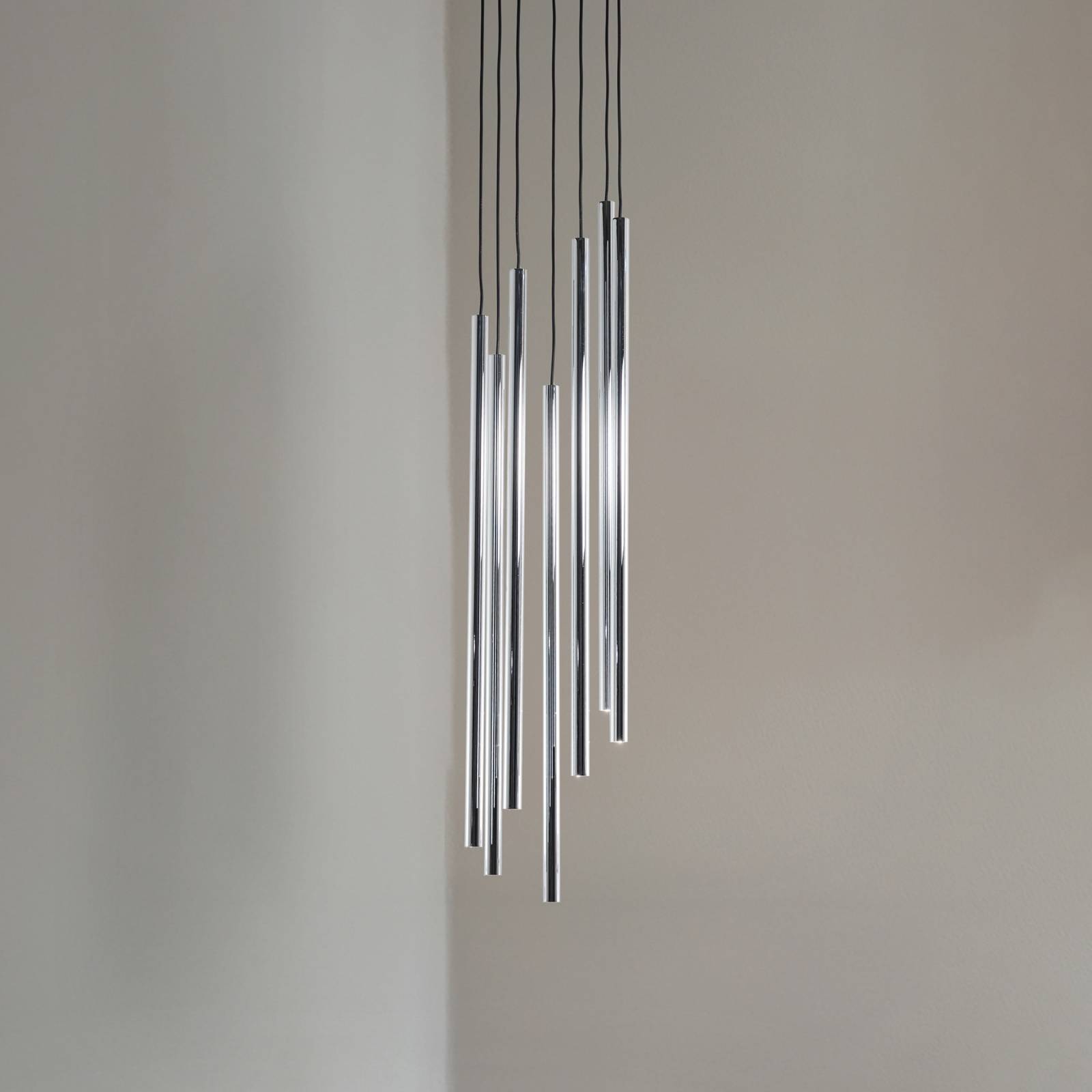 SIGMA Hänglampa Sopel Lux, dimbar, Aluminium / grå / zink, Vardagsrum / matsal, Metall, Modern, Pendellampa