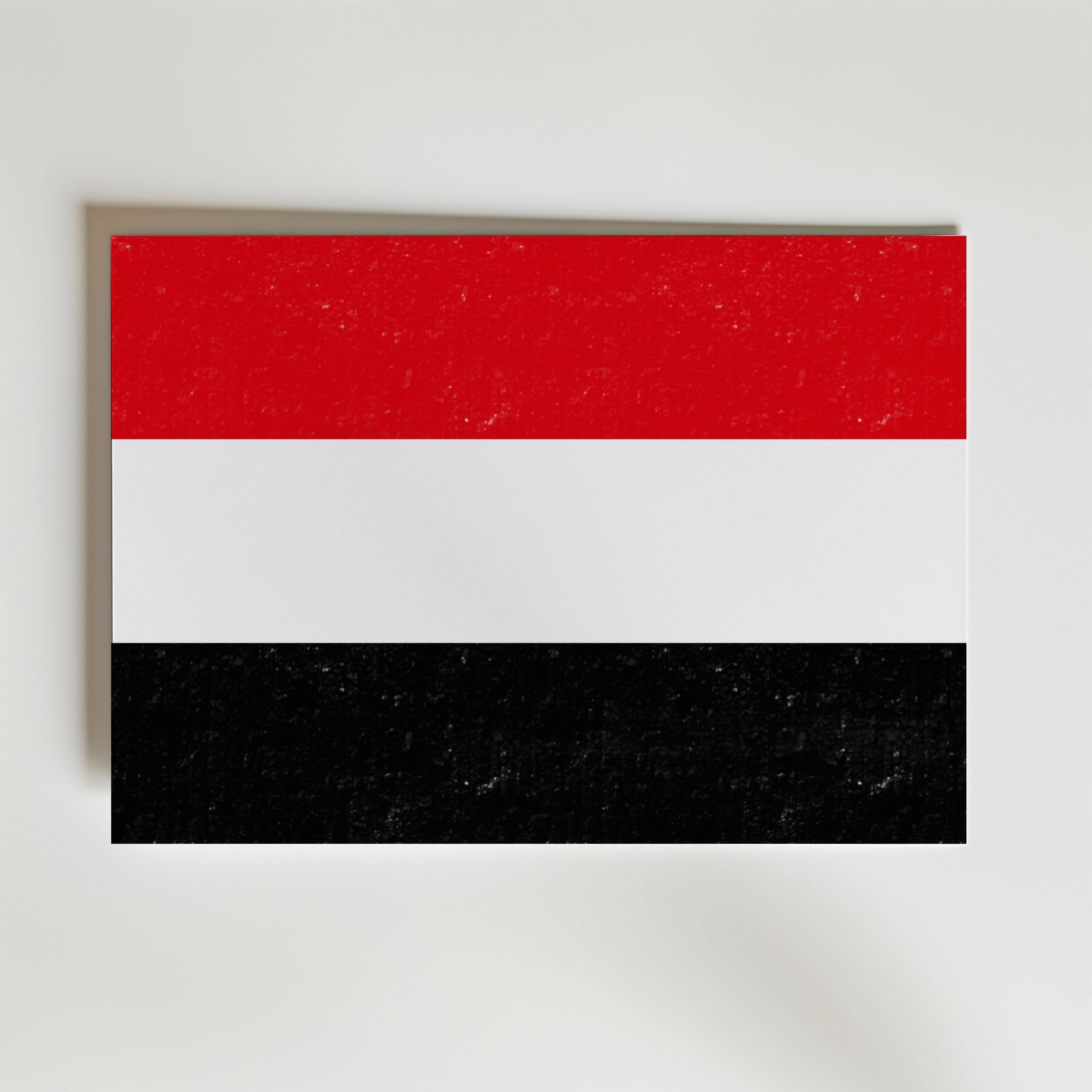 Yemen National Flag Poster - Canvas 140x100 cm