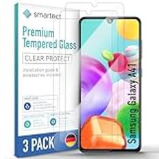 smartect [3 Stycken, Clear] Skärmskydd kompatibel med Samsung Galaxy A41, HD Screen Protector i Härdat Glas 9H, Bubbelfri Installation, Anti-Fingeravtryck