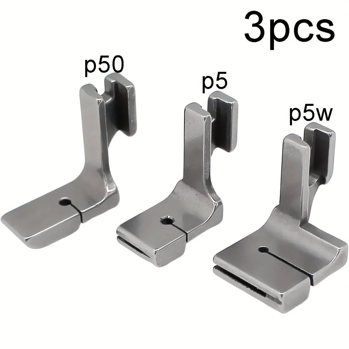 TEMU 3pcs Gathering Pleated/shirring Presser Foot #p5 P50 P5w For Industrial Sewing Machine Brother