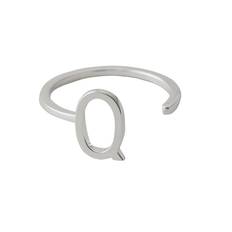 Design Letters Ring - Sølv Q