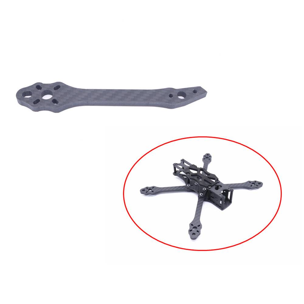 1 PC Kol Fiber 5 mm Tjocklek Byt Ramarm för STEELE 5 220mm Hjulbasram Kit RC Drone FPV Racing