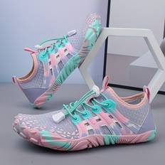 TEMU Women's Quick-dry Lightweight Water Shoes - Breathable Non-slip With Soft Rubber Sole For Swimming, Yoga, Hiking & Poolside Workouts - Pastel Color Options, Swim Footwear | Wave