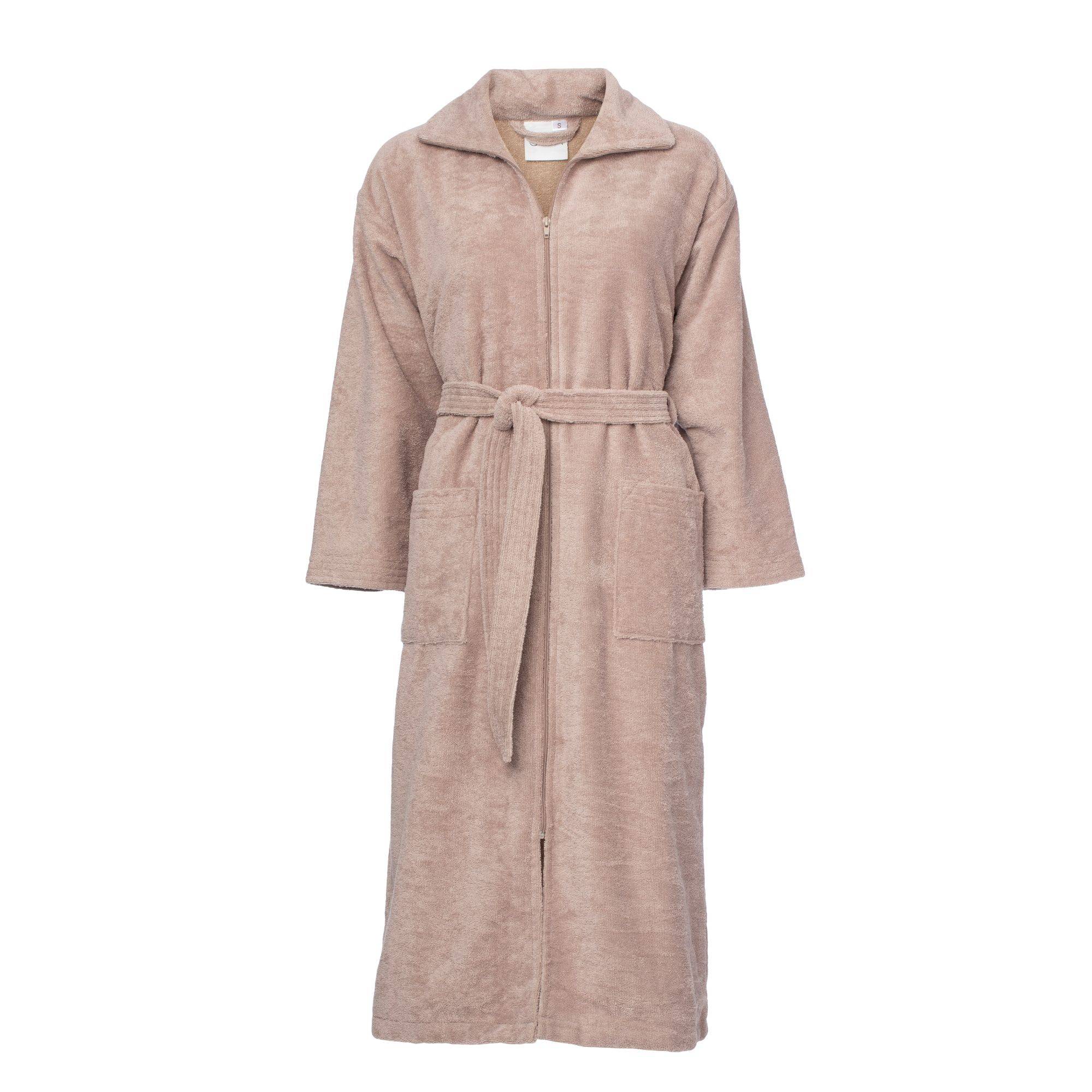 Assens Morgonrock Med Dragkedja Beige 2XL