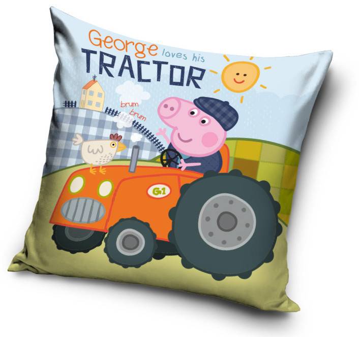 Greta gris Georges traktor kuddfodral 40x40 cm