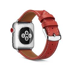 Læderrem Apple Watch Series 1-3 38mm Rød