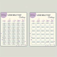 TEMU 30-day Belly Fat Loss Challenge Calendar, 11x14 Inches, , Home Workout Planner, Flat Abs Challenge, Stomach Exercise Schedule, Office Student Paper, Activity Poster