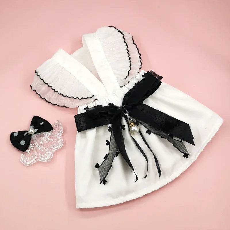 Princess Wedding Dress for Cats & Small Dogs - B 2Pcs Set Black / S(For 2-3kg) (S(For 2-3kg))