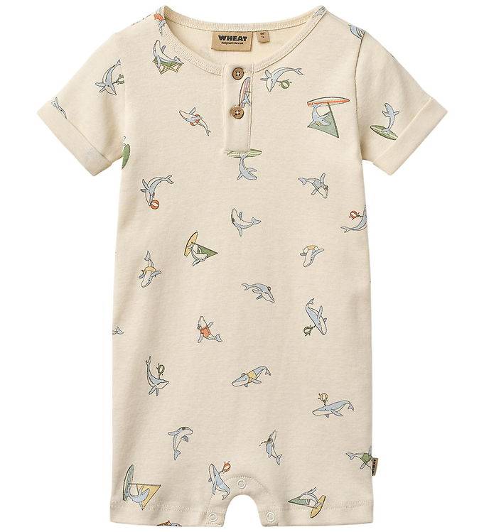 Wheat Sommerdragt - Alfred - Whale friends - Wheat - 1 år (80) - Sommerdragt