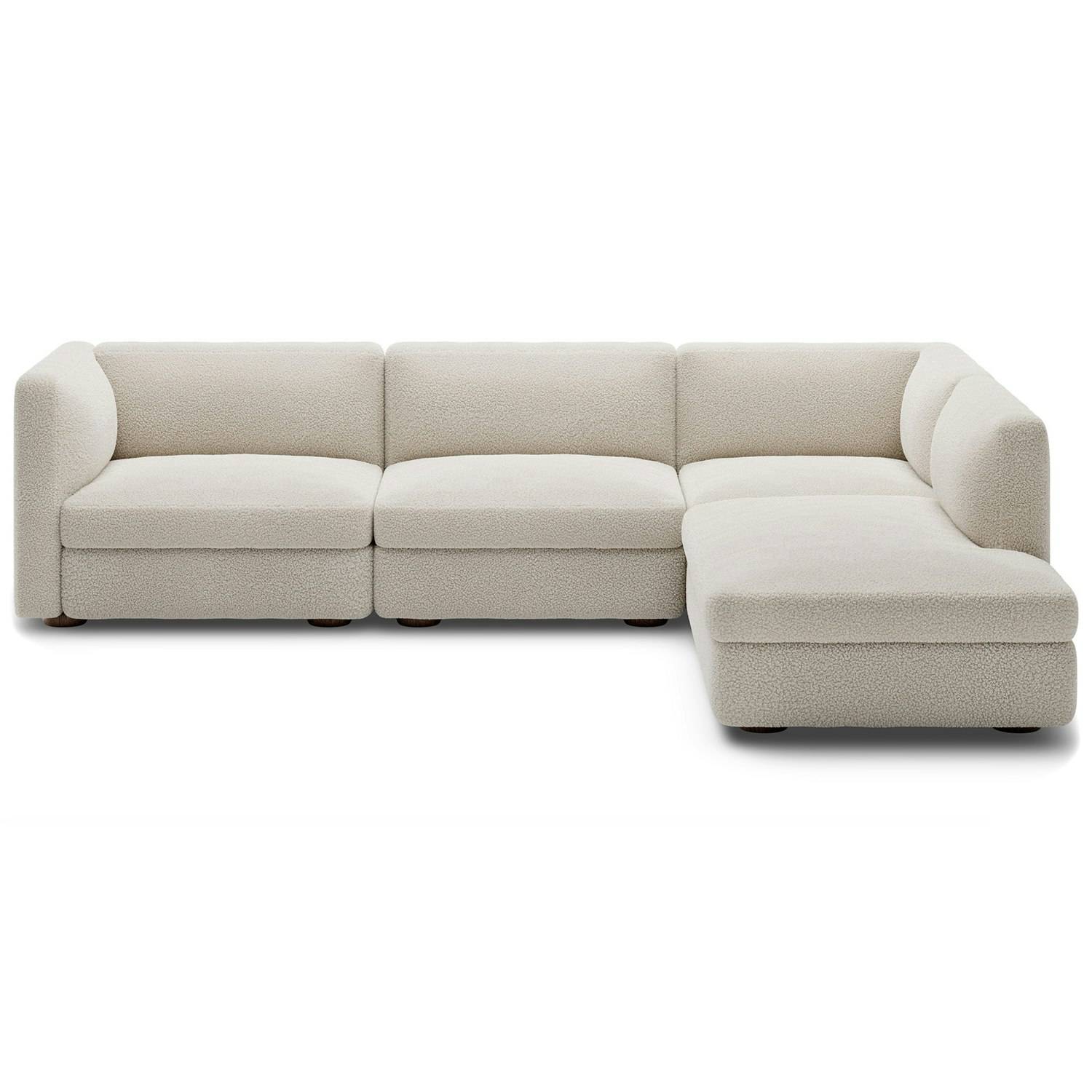 New Works Coda Hjørnesofa Config 6 Drake - Hjørnesofaer & Divansofaer Bouclé Spacedust - 397219+397222+397226+397220.
